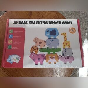 Colorful Animal Balancing Blocks Game